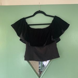 Velvet Crop Top || Sachin & Babi